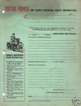 1941 Police model order form