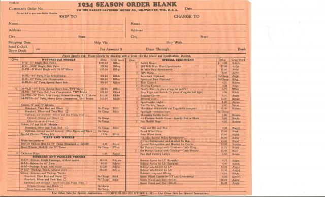 1934 Order Blank