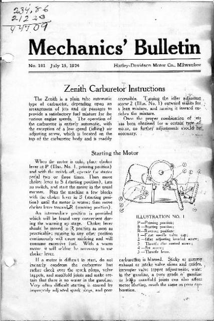 Zenith carburetors