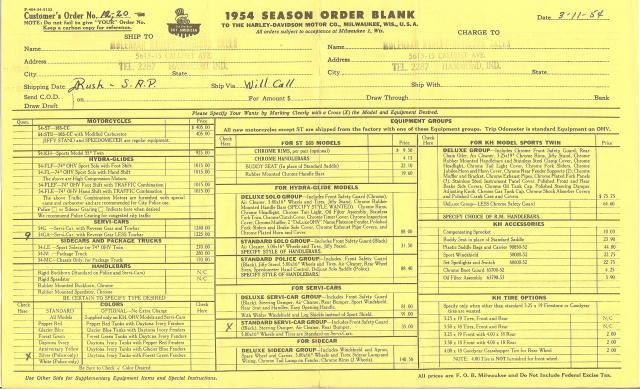 1954 orderblank